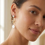 Sorrelli Starfish Pearl Dangle Earrings | Coastal Dreams - Juli's Wearable Art