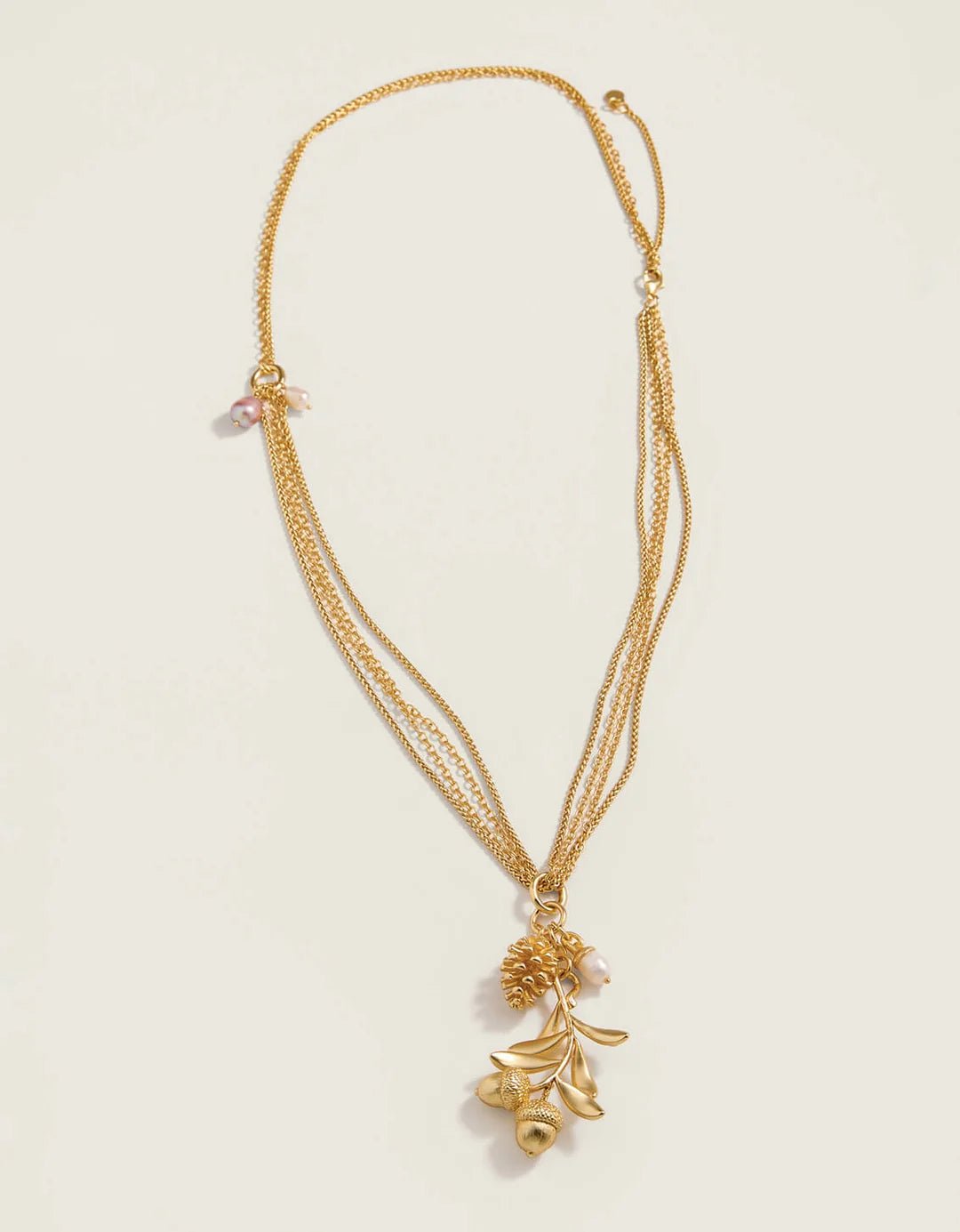 Spartina Live Oak Layered Necklace 26" | Gold