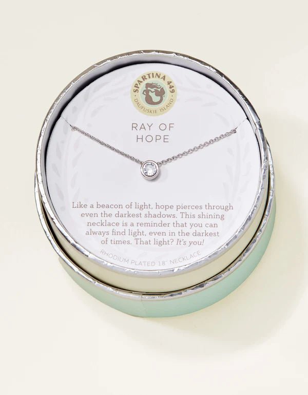 Spartina Necklace 18" Ray of Hope/Gem Silver - Juli's Wearable Art