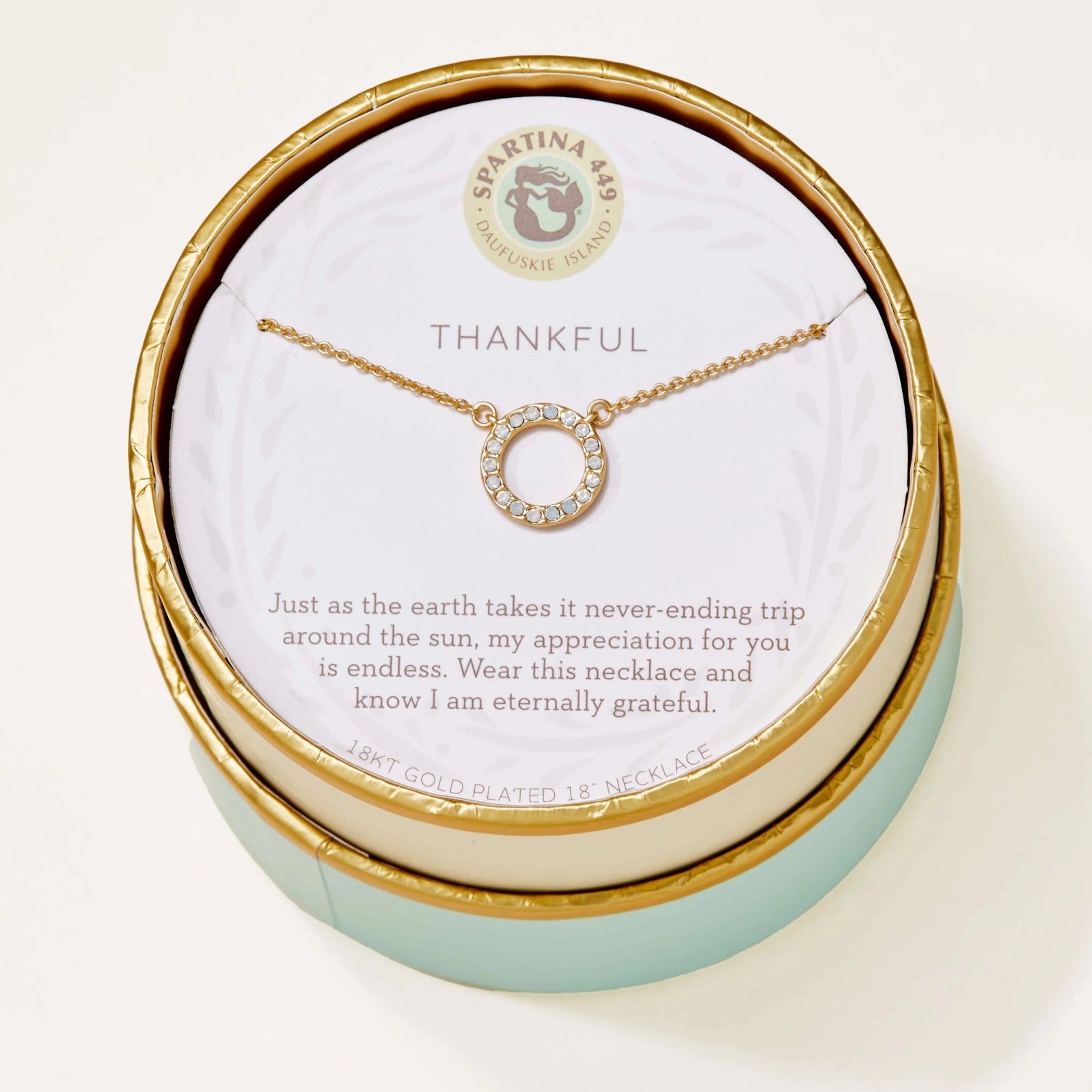 Spartina Necklace 18" Thankful/Ring - Juli's Wearable Art