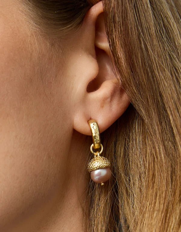 Spartina Pearl Acorn Earrings | Bronze