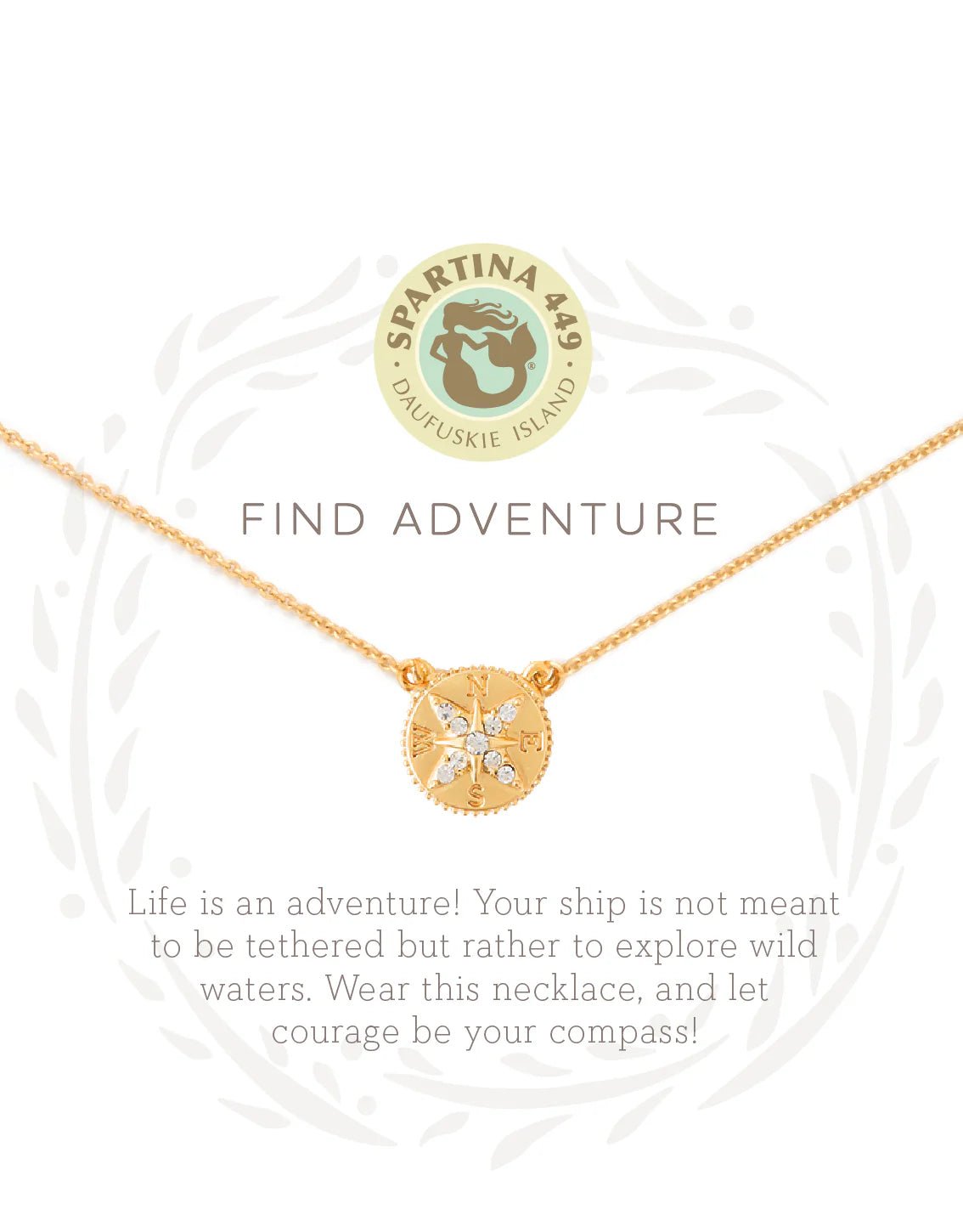 Spartina Sea La Vie Adventure Compass Necklace | Gold