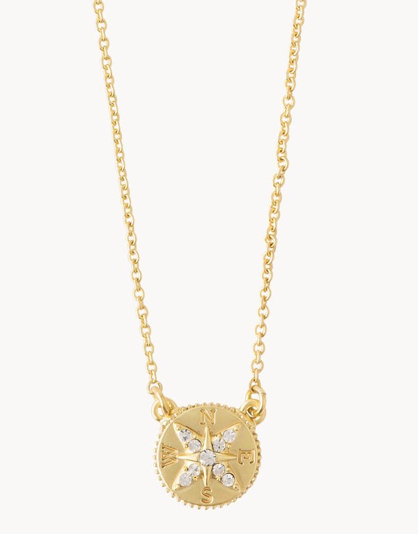 Spartina Sea La Vie Adventure Compass Necklace | Gold