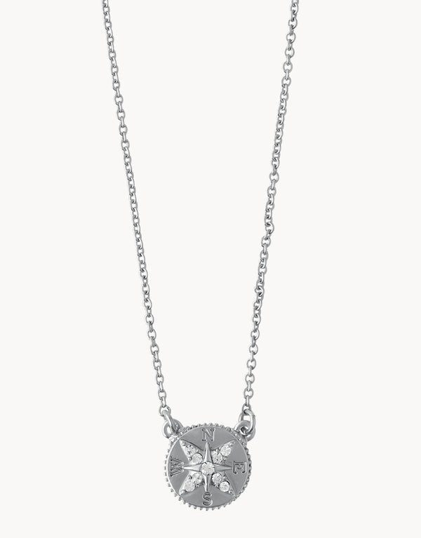 Spartina Sea La Vie Adventure Compass Necklace | Silver