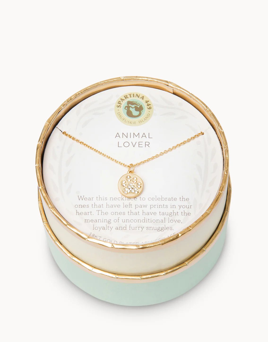 Spartina Sea La Vie Animal Lover Paw Necklace | Gold - Juli's Wearable Art