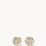 Spartina Sea La Vie Blessed Crystal Clover Stud Earrings | Gold - Juli's Wearable Art