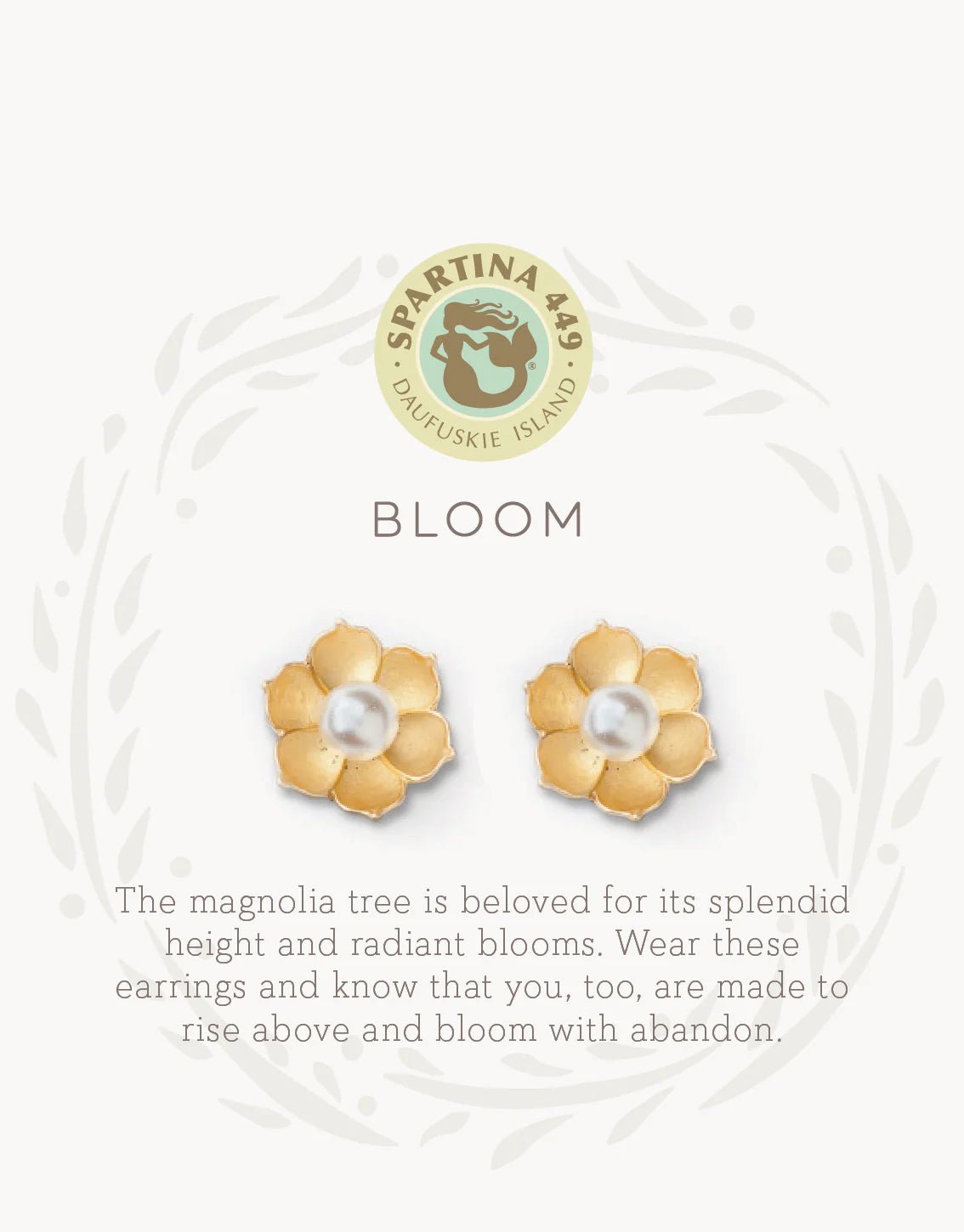Spartina Sea La Vie Bloom Magnolia Stud Earrings - Juli's Wearable Art