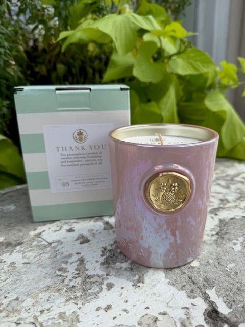 Spartina Sea La Vie Candle - Thank You/Pineapple - Juli's Wearable Art