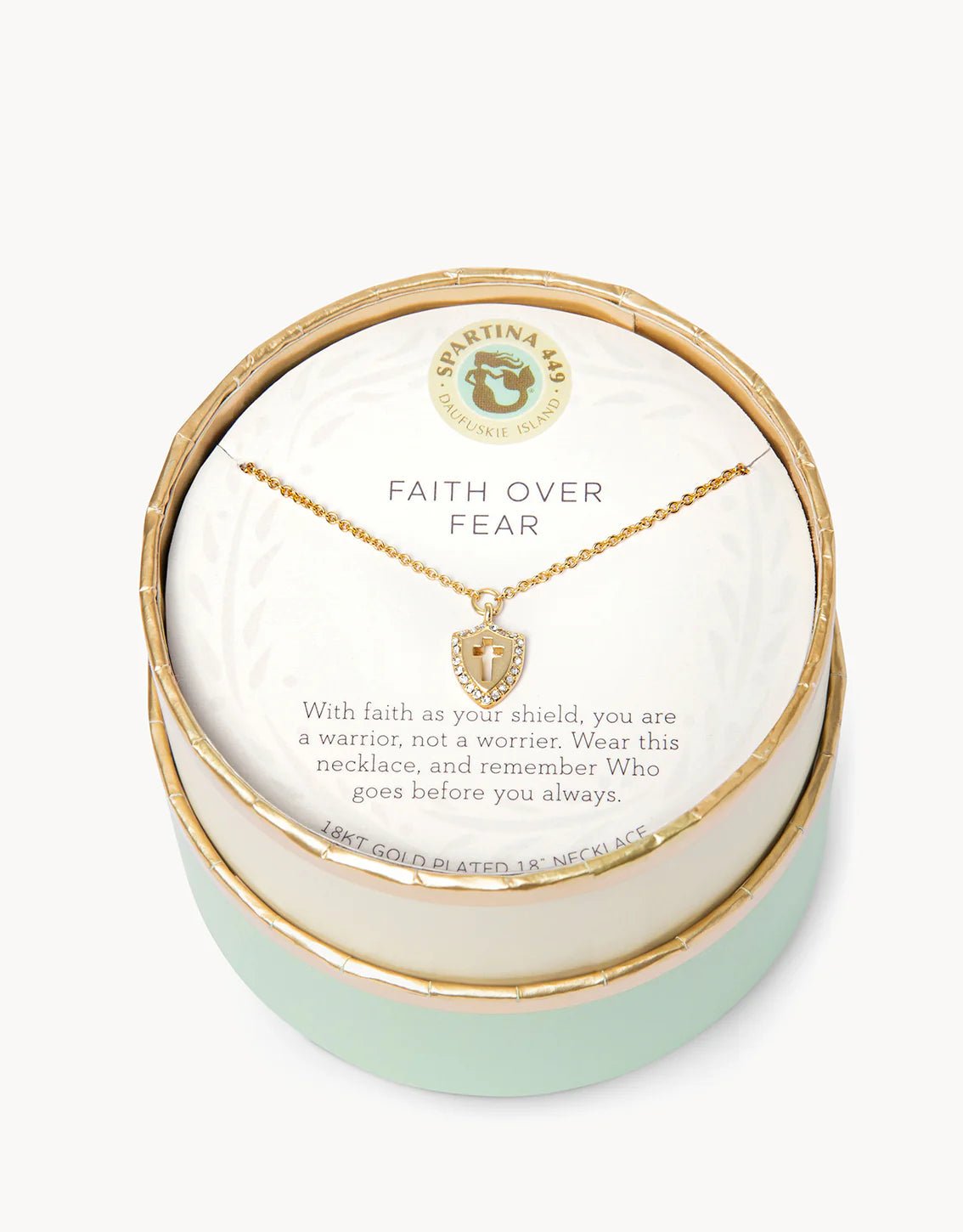 Spartina Sea La Vie Faith Over Fear Necklace | Gold - Juli's Wearable Art