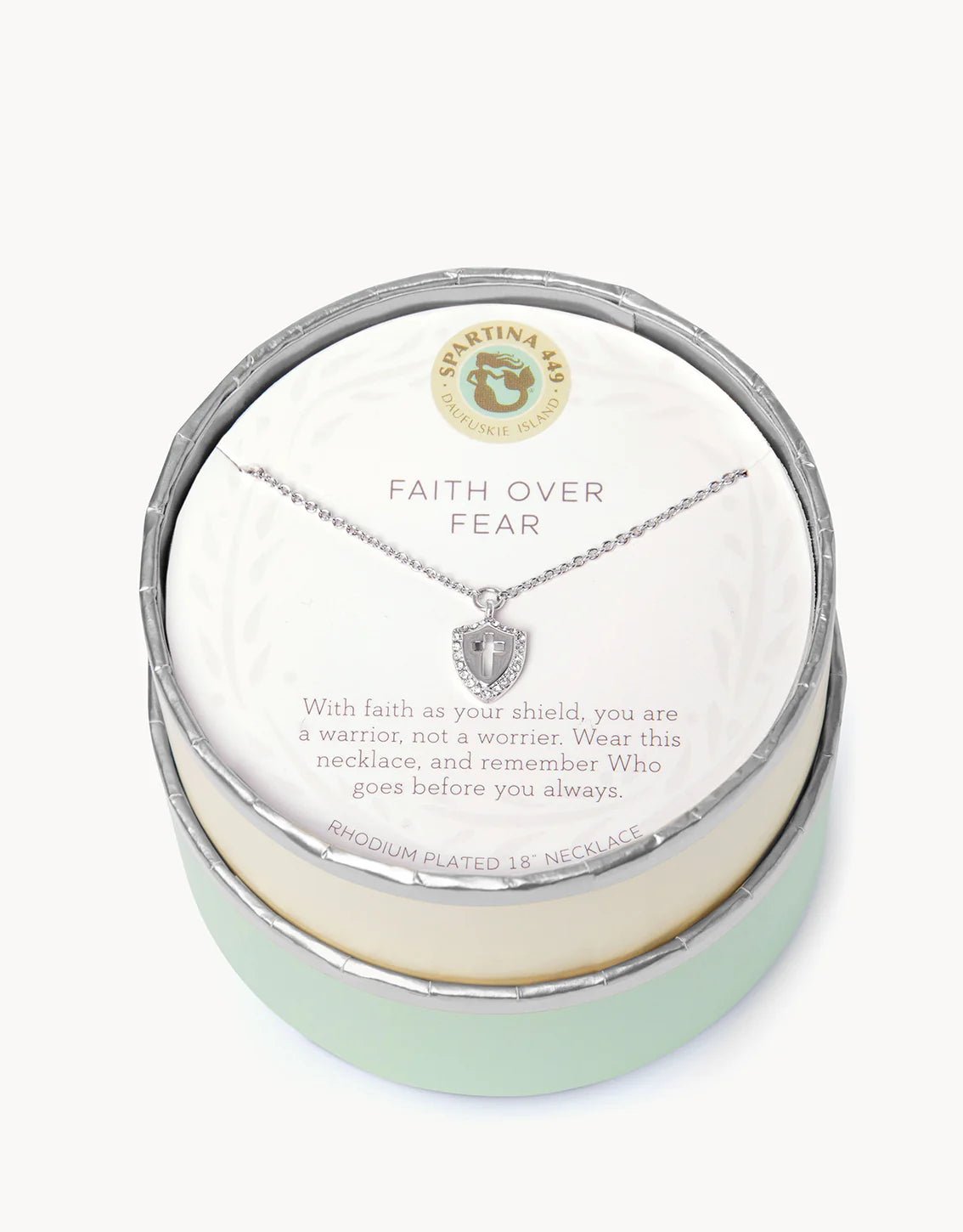 Spartina Sea La Vie Faith Over Fear Necklace | Silver