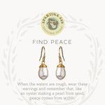 Spartina Sea La Vie Find Peace Drop Earrings | Gold - Juli's Wearable Art