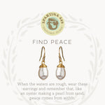 Spartina Sea La Vie Find Peace Drop Earrings | Gold - Juli's Wearable Art