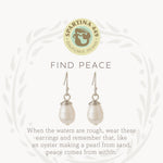 Spartina Sea La Vie Find Peace Drop Earrings | Silver - Juli's Wearable Art