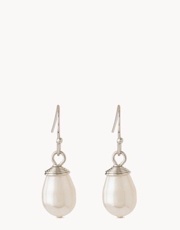 Spartina Sea La Vie Find Peace Drop Earrings | Silver - Juli's Wearable Art