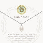 Spartina Sea La Vie Find Peace Pearl Necklace | Silver - Juli's Wearable Art