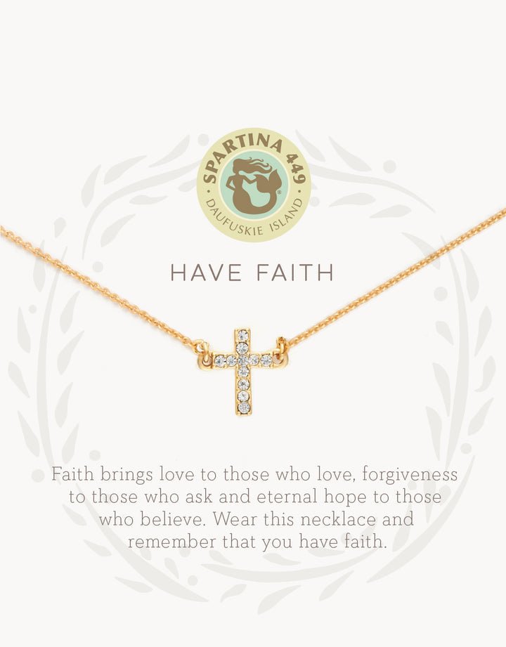 Spartina Sea La Vie Have Faith Cross Necklace
