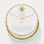 Spartina Sea La Vie Music Lover Musical Note Necklace | Gold - Juli's Wearable Art