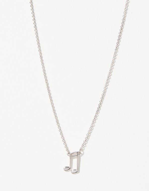 Spartina Sea La Vie Music Lover Musical Note Necklace | Silver - Juli's Wearable Art
