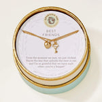 Spartina Sea La Vie Necklace 18" Best Friends + Heart Key | Gold | Set - Juli's Wearable Art