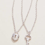 Spartina Sea La Vie Necklace 18" Best Friends + Heart Key | Silver | Set - Juli's Wearable Art
