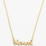 Spartina Sea La Vie Necklace Blessed | Script | Gold - Juli's Wearable Art