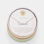 Spartina Sea La Vie Necklace Blessed | Script | Silver - Juli's Wearable Art