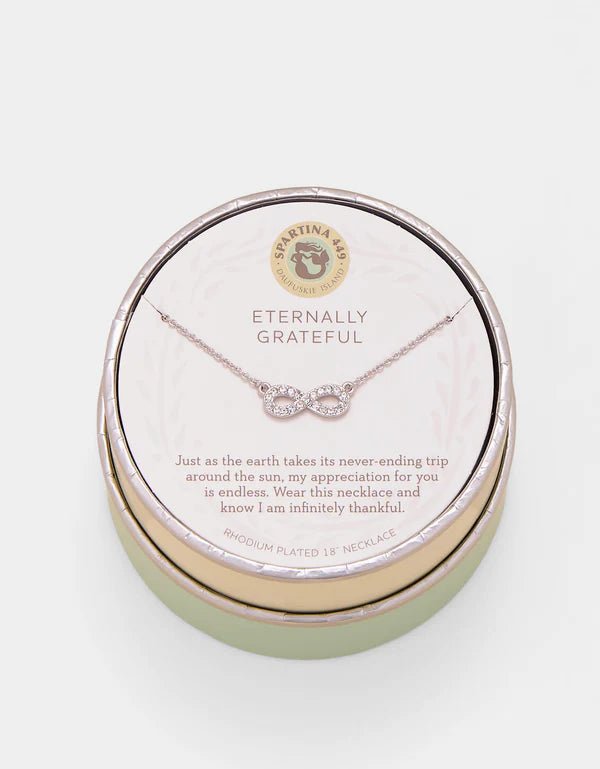 Spartina Sea La Vie Necklace Eternally Grateful | Infinity | Silver - Juli's Wearable Art