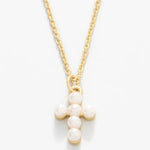 Spartina Sea La Vie Necklace Faith | Pearl Cross | Gold - Juli's Wearable Art