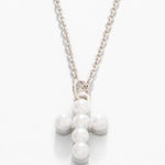 Spartina Sea La Vie Necklace Faith | Pearl Cross | Silver - Juli's Wearable Art