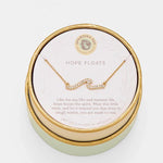Spartina Sea La Vie Necklace Hope Floats Wave | Gold - Juli's Wearable Art