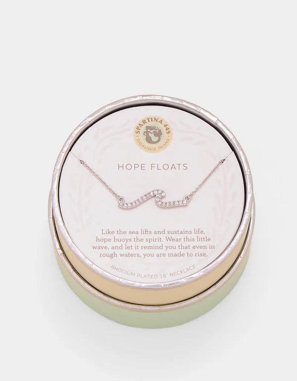 Spartina Sea La Vie Necklace Hope Floats Wave | Silver - Juli's Wearable Art