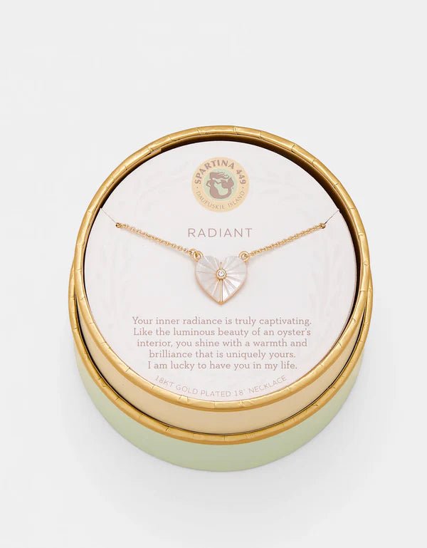 Spartina Sea La Vie Necklace Radiant/Mother - of - Pearl Heart | Gold - Juli's Wearable Art