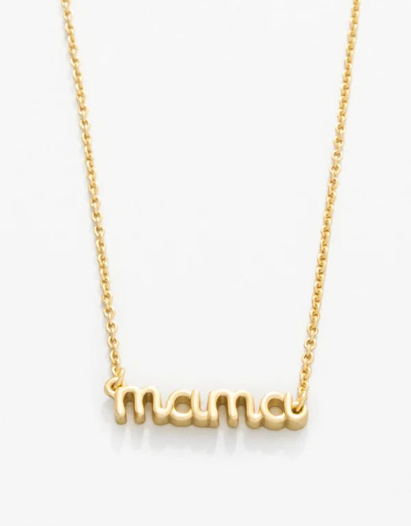 Spartina Sea La Vie Necklace Thanks Mama | Script | Gold - Juli's Wearable Art