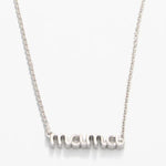 Spartina Sea La Vie Necklace Thanks Mama | Script | Silver - Juli's Wearable Art