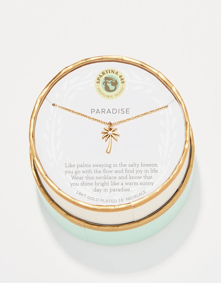 Spartina Sea La Vie Paradise Palm Tree Necklace | Gold