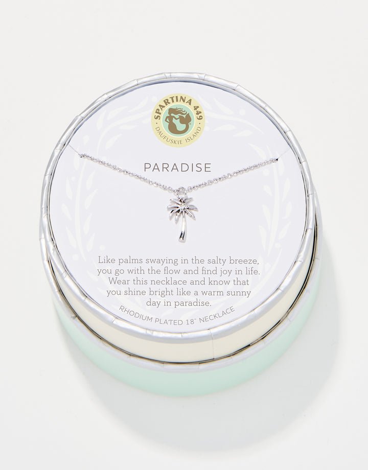 Spartina Sea La Vie Paradise Palm Tree Necklace | Silver