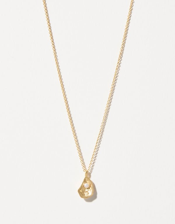 Spartina Sea La Vie Seas the Day Oyster Shell Necklace | Gold - Juli's Wearable Art