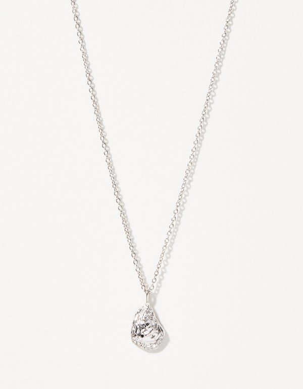 Spartina Sea La Vie Seas the Day Oyster Shell Necklace | Silver - Juli's Wearable Art