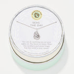 Spartina Sea La Vie Seas the Day Oyster Shell Necklace | Silver - Juli's Wearable Art