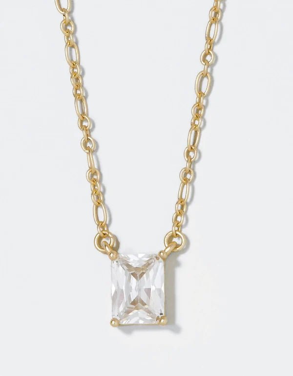 Spartina Sea La Vie Shine Amazing Necklace | Emerald Cut | Gold