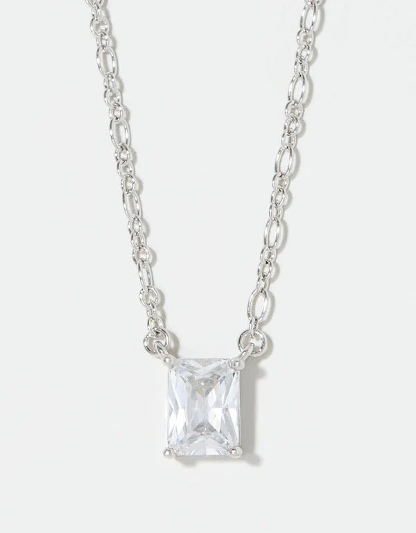 Spartina Sea La Vie Shine Amazing Necklace | Emerald Cut | Silver