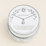Spartina Sea La Vie Shine Exceptional Necklace | Pear-Cut Clear Crystal | Silver - Juli's Wearable Art