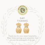 Spartina Sea La Vie Stud Earrings Thanks/Pineapple - Juli's Wearable Art