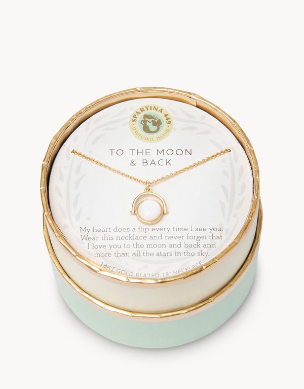 Spartina Sea La Vie To the Moon & Back Reversible Necklace | Gold - Juli's Wearable Art