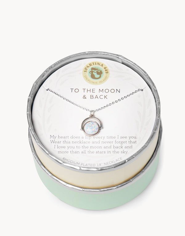 Spartina Sea La Vie To the Moon & Back Reversible Necklace | Silver - Juli's Wearable Art