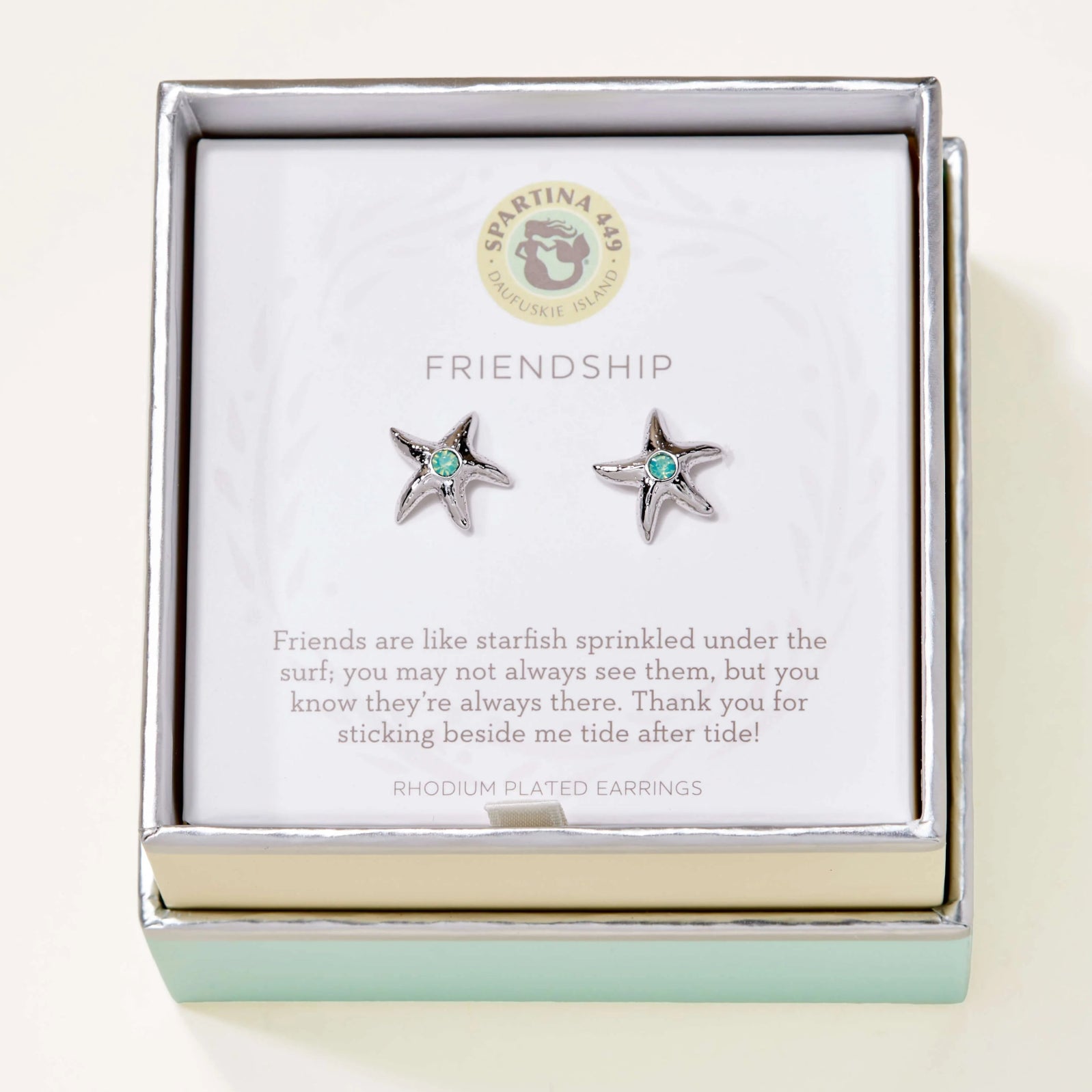 Spartina Stud Earrings Friendship/Starfish - Juli's Wearable Art