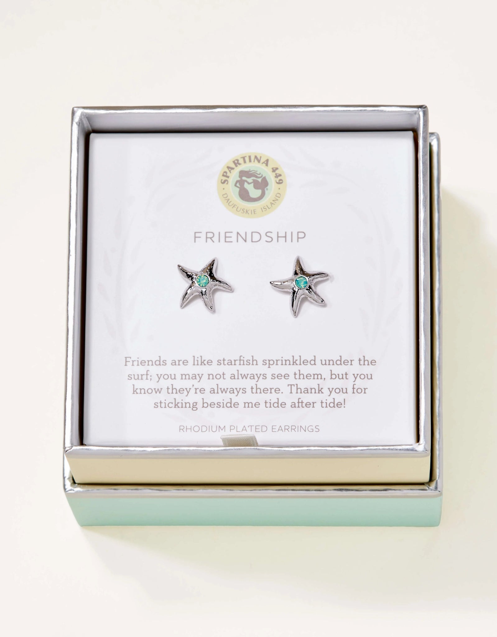 Spartina Stud Earrings Friendship/Starfish - Juli's Wearable Art