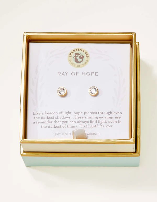 Spartina Stud Earrings Ray of Hope/Gem - Juli's Wearable Art