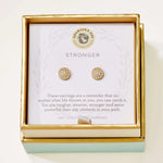 Spartina Stud Earrings Stronger/Pavé Disk - Juli's Wearable Art