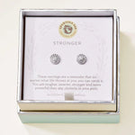 Spartina Stud Earrings Stronger/Pavé Disk - Juli's Wearable Art